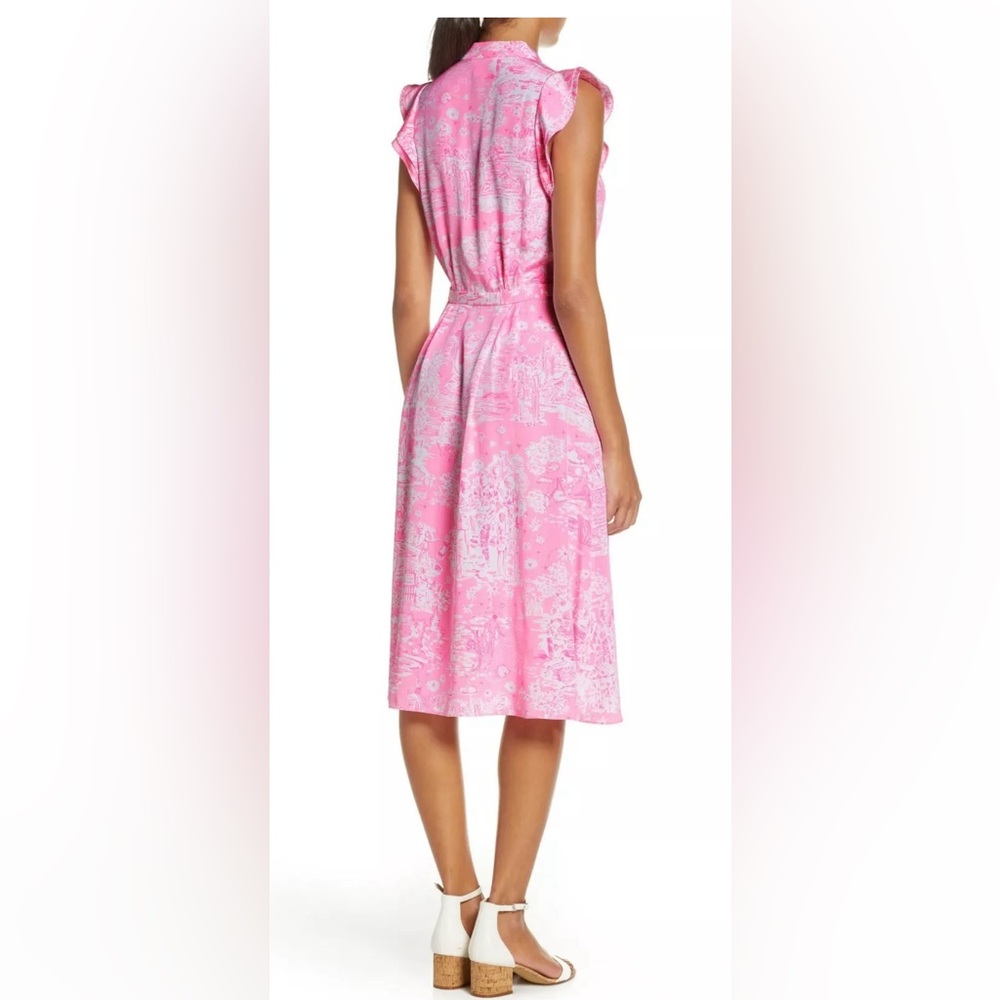 NWT Lilly Pulitzer Palm Beach Silk Midi Dress - Picture 6 of 16